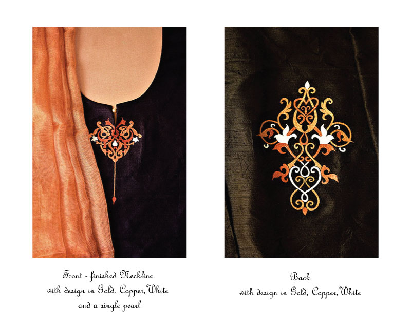 Hand-painted Raw-Silk