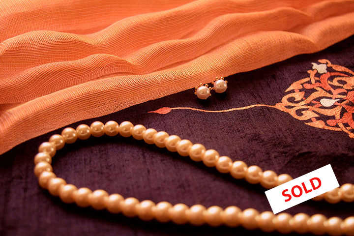 Hand-painted Raw Silk