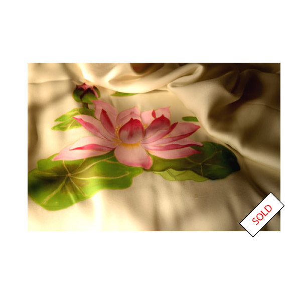 Lotus Painted Stole
